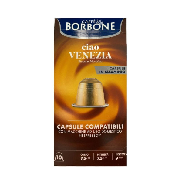 Borbone Venezia Alluminio | Nespresso| Confezione da 100 Capsule