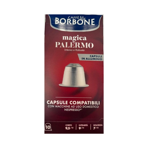 Borbone Palermo Alluminio | Nespresso| Confezione da 100 Capsule